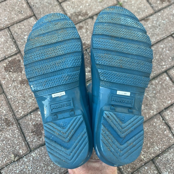 Hunter Original Kids Tall Boots Light Blue Size 5 - Picture 7 of 7